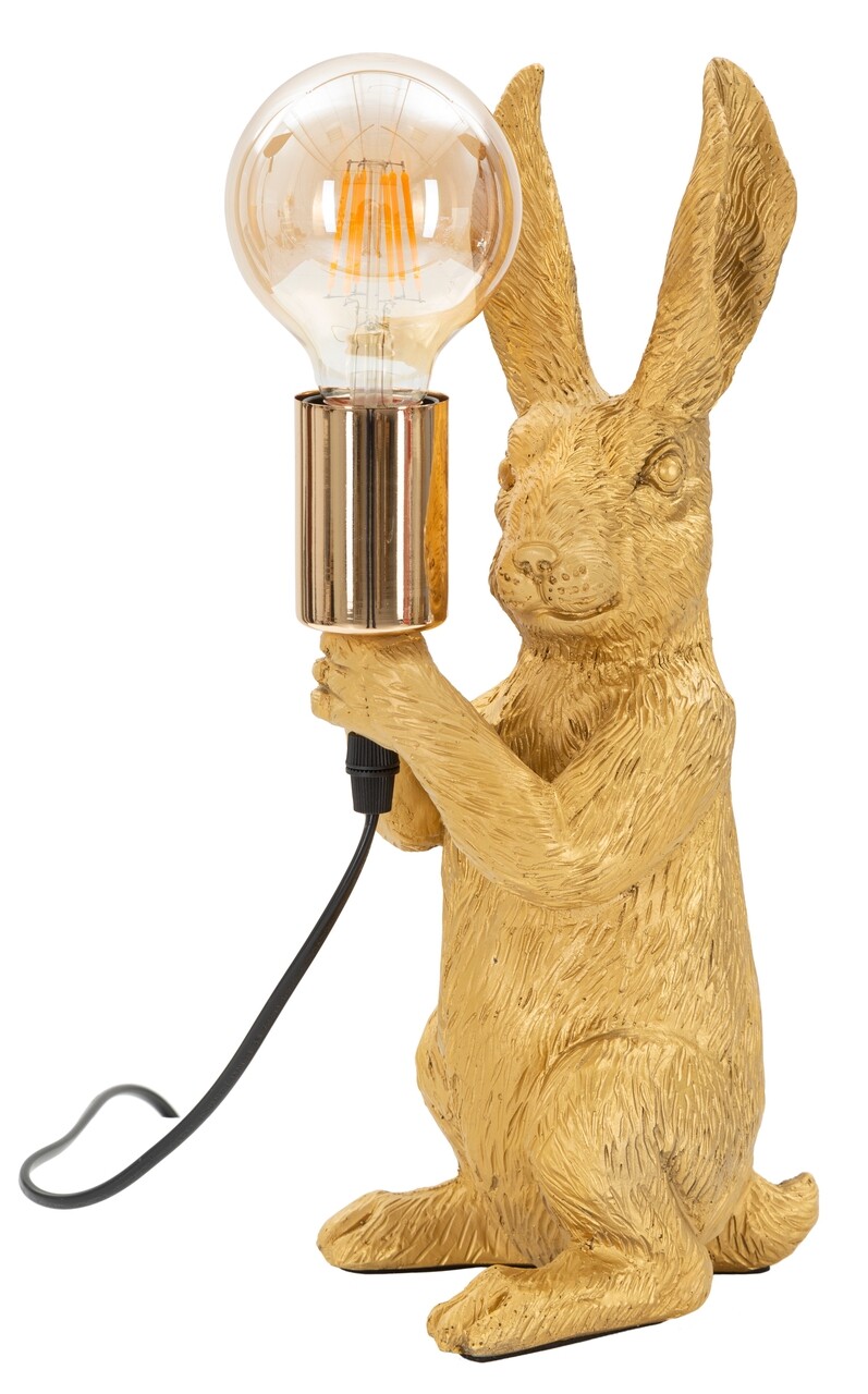 Veioza, Mauro Ferretti, Rabbit, 13 x 17 x 35.5 cm, polirasina/fier, auriu - imagine 7